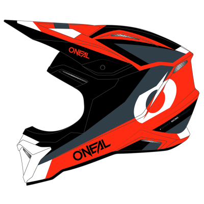 Παιδικό κράνος motocross O'NEAL 1SERIES STREAM ΜΑΥΡΟ/ΚΟΚΚΙΝΟ V.24